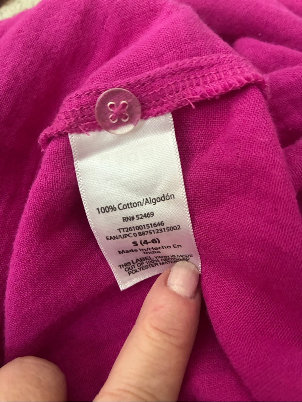 Time and Tru Fuchsia Ruffled Sleeve Dress - Picture 6 of 7